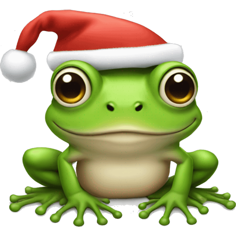 frog wearing a santa hat  emoji