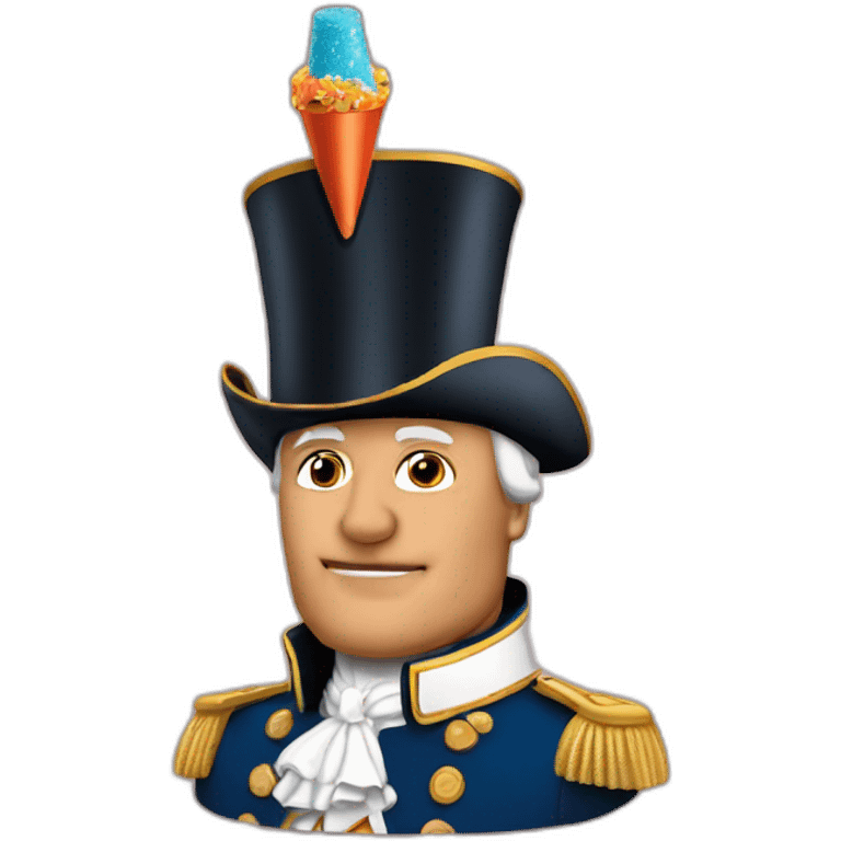 Napolean with cone party hat emoji