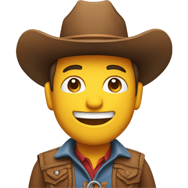 cowboy emoji with peaceful smile emoji