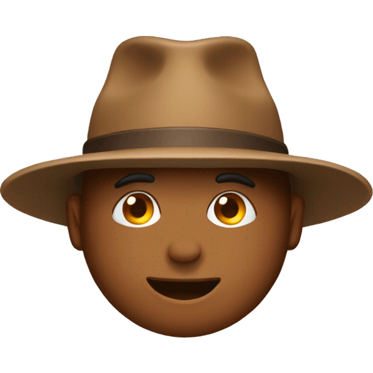 Brown hat emoji