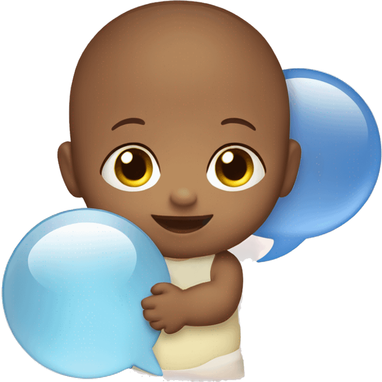 baby holding speechbubble emoji