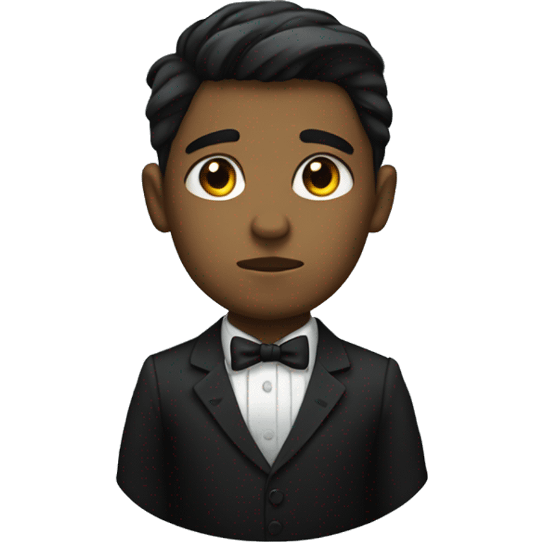 brooding boy in formal attire emoji