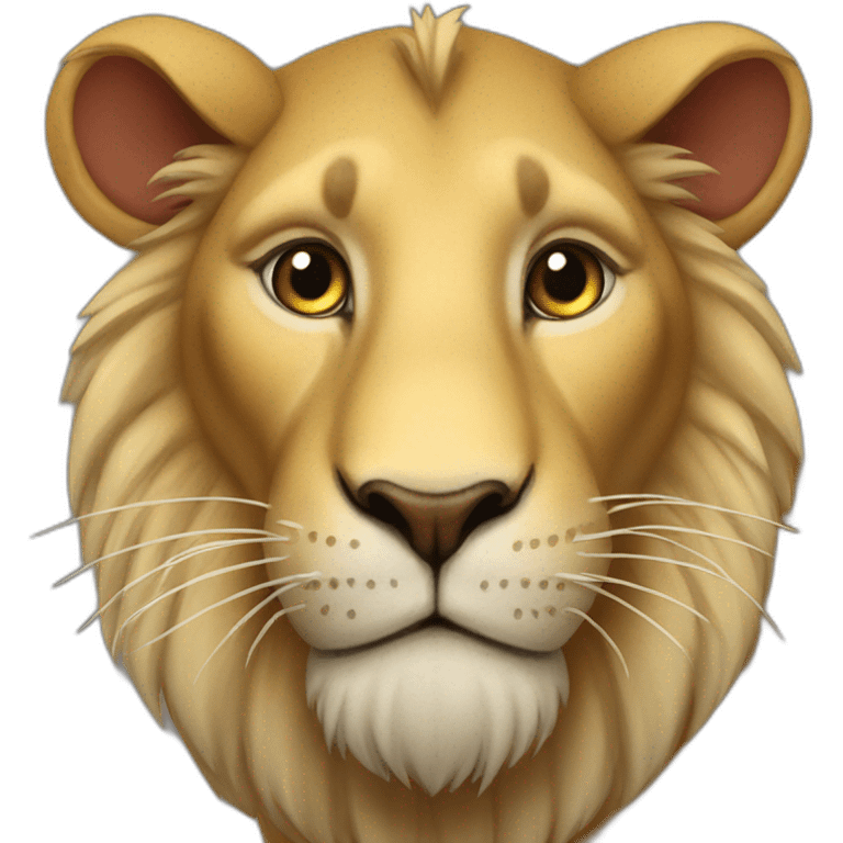 Lion and mouse emoji