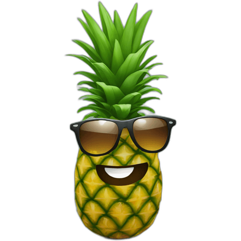 Pineapple wearing sunglasses emoji