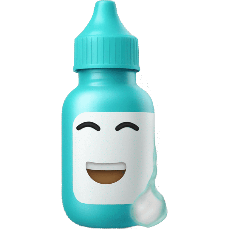 create an emoji of an aqua foundation bottle emoji