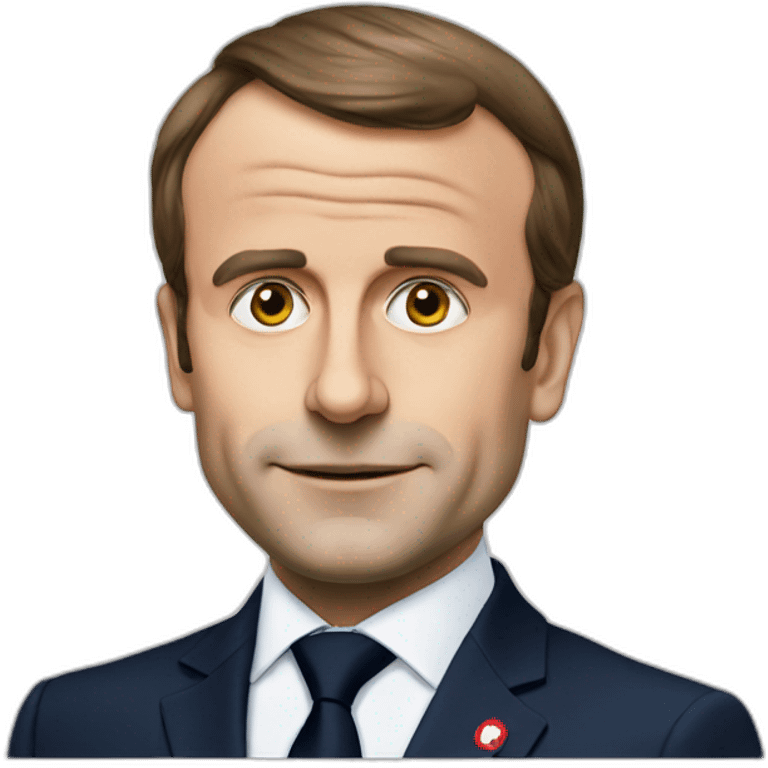 Face of macron on a flag emoji