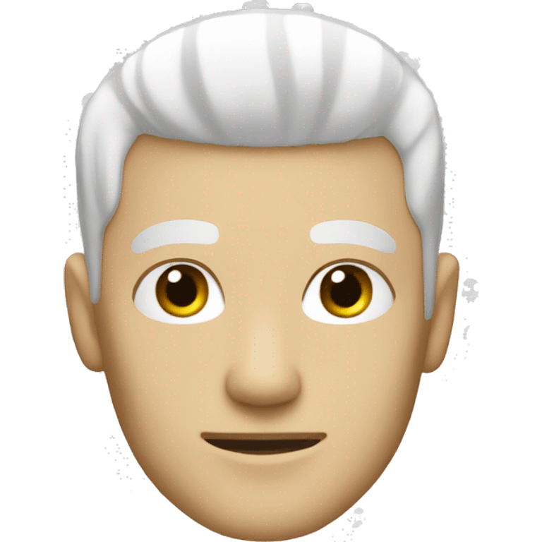 Bleach buzzed hair white man emoji