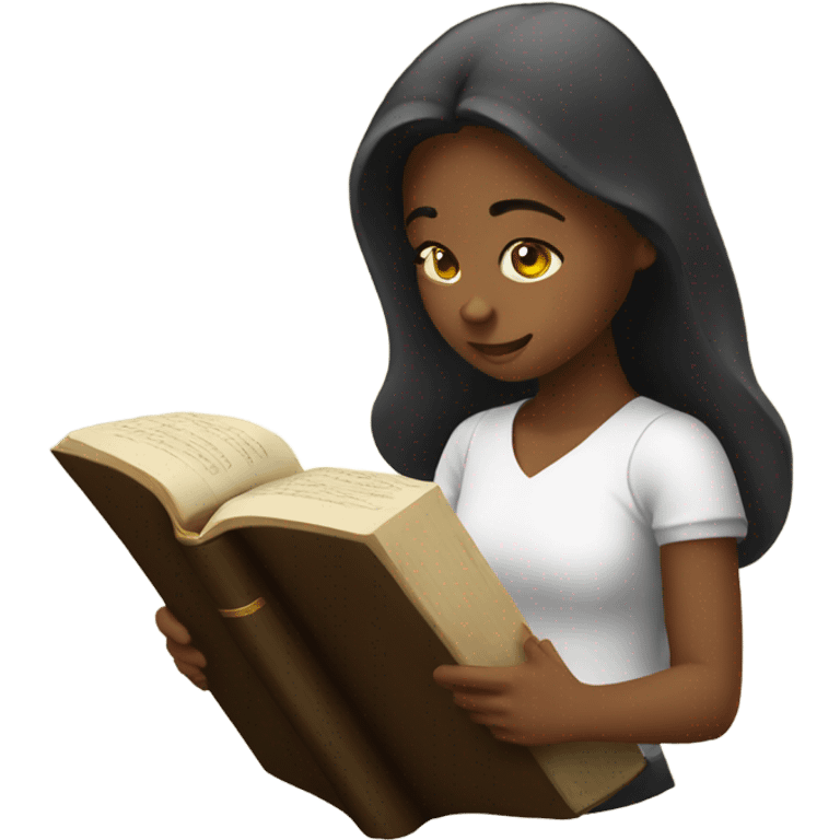 Girl studying the bible  emoji