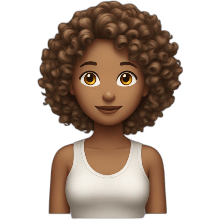 Girl curly hair emoji