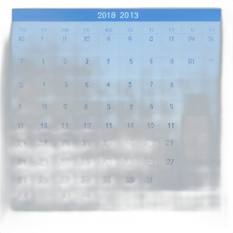 blue calendar emoji