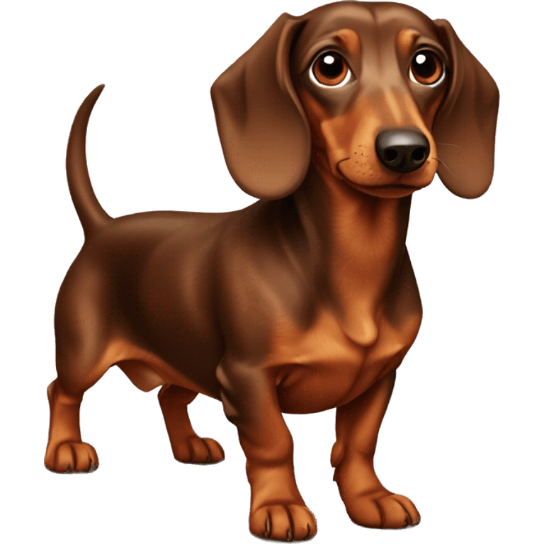 Brown dachshund  emoji