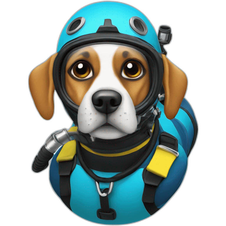 dog scuba diving emoji