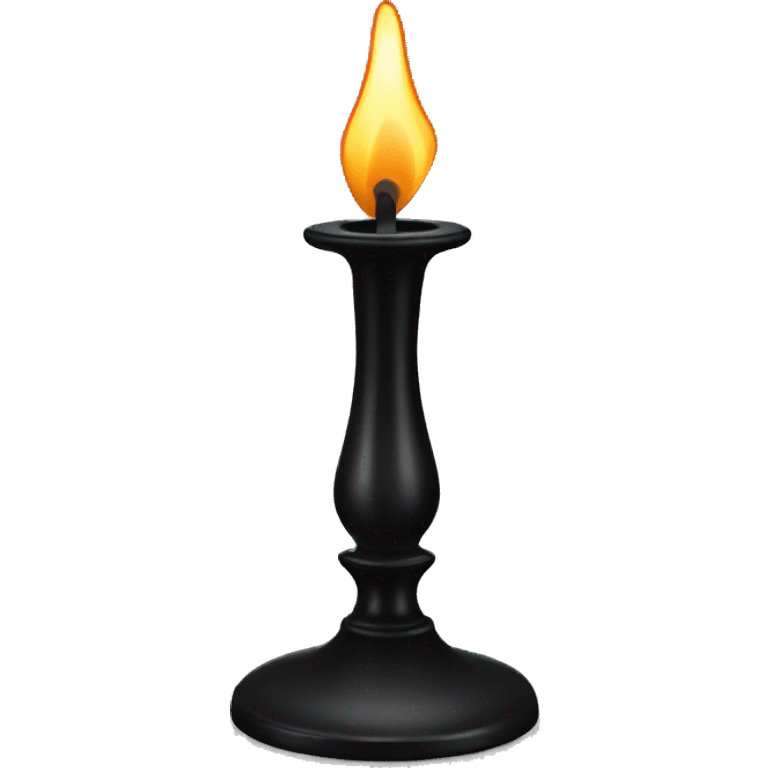 Black Candlestick with candle emoji