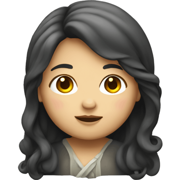 Chubby Italian girl with long hair emoji