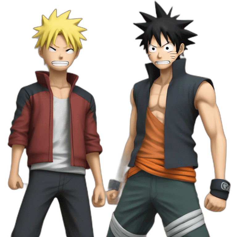 Naruto vs Luffy emoji