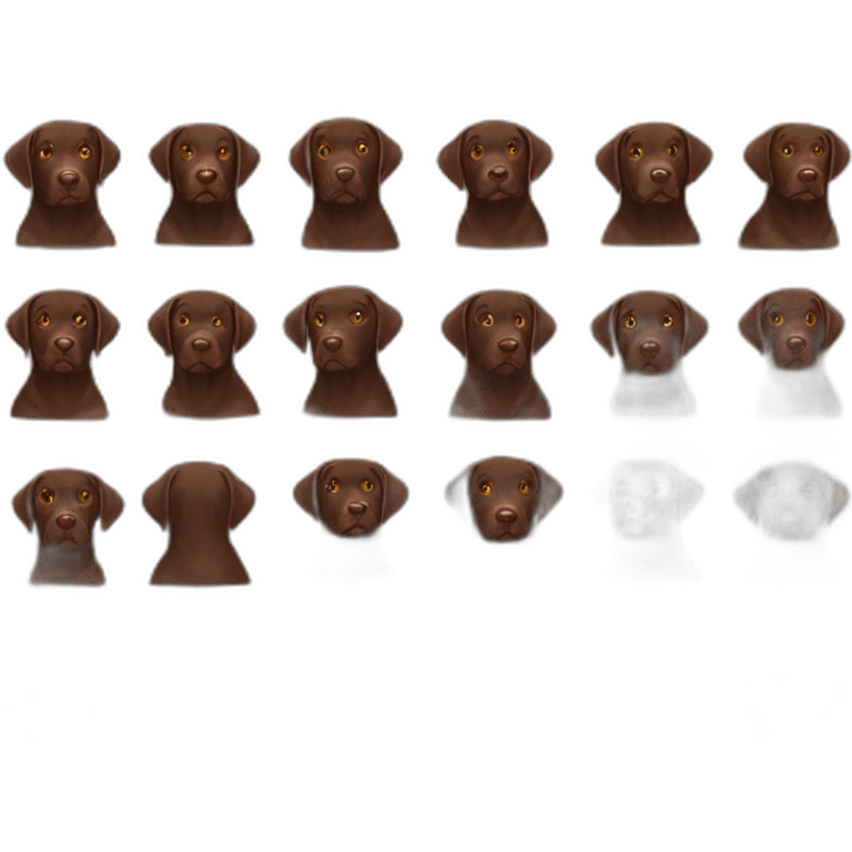 Labrador Retriver chocolate color looks like Harry Potter emoji