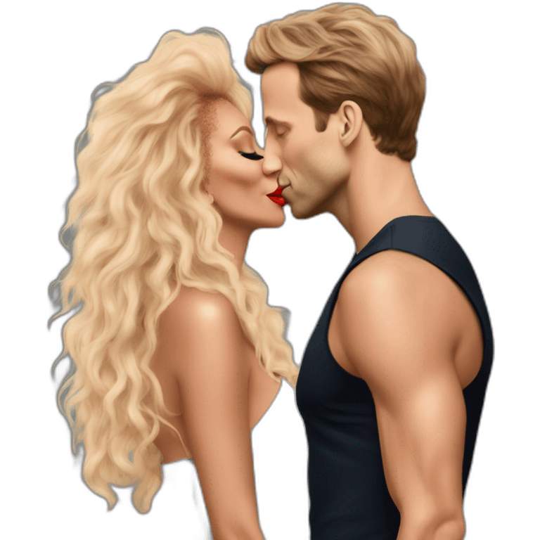 afida turner and macron kissing emoji