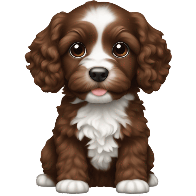 Cavapoo puppy chocolate brown  emoji