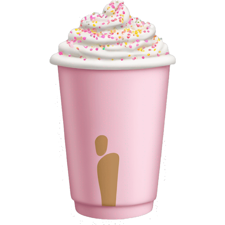 Light pink latte with sprinkles  emoji