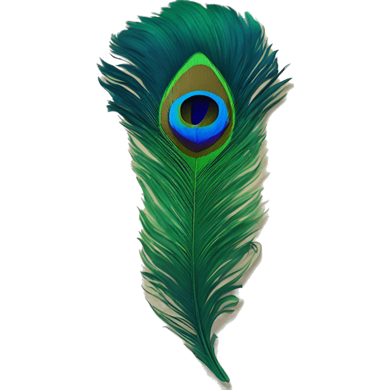 Peacock feather and lord Krishna emoji