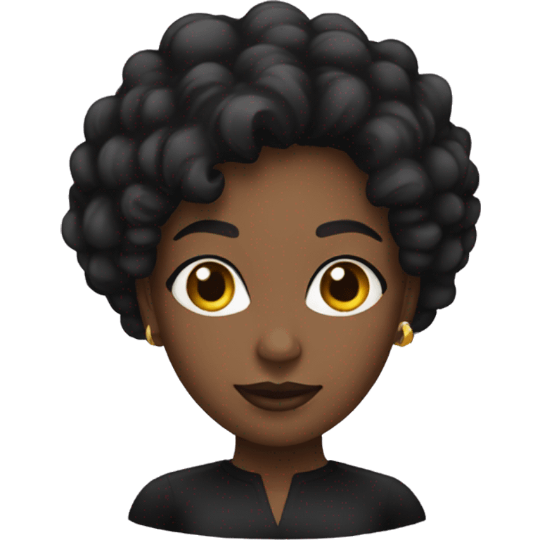 Black women in a all black outfit  emoji