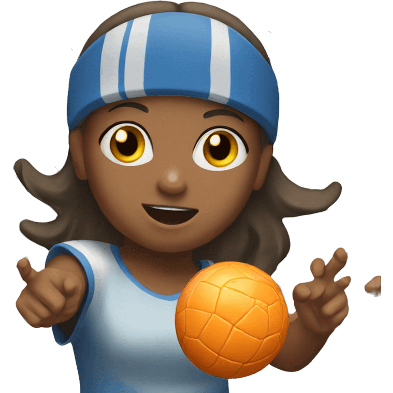 Girl playing handball  emoji