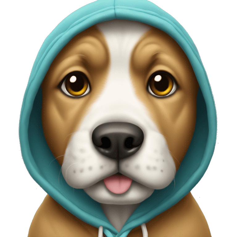 dog wearing hoodie emoji