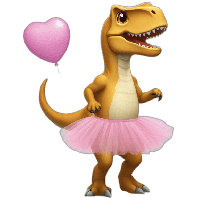 T-Rex en tutu emoji