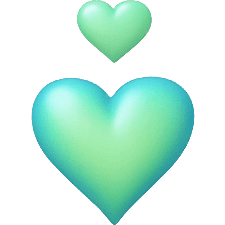 pastel green and blue heart emoji