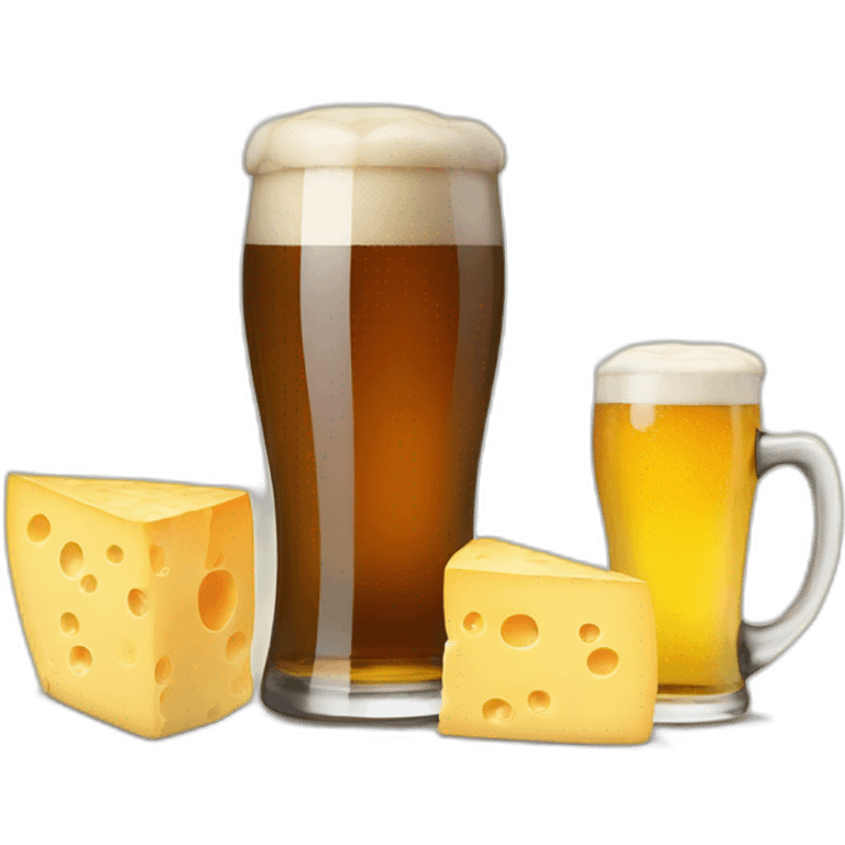 Cheese and beer emoji