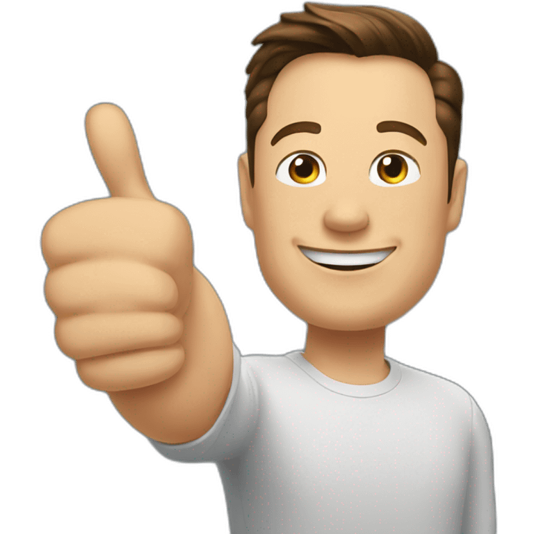 thumbs up elon musk emoji