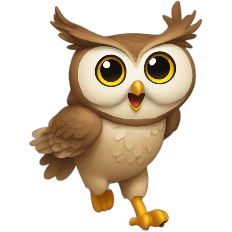 owl-running emoji