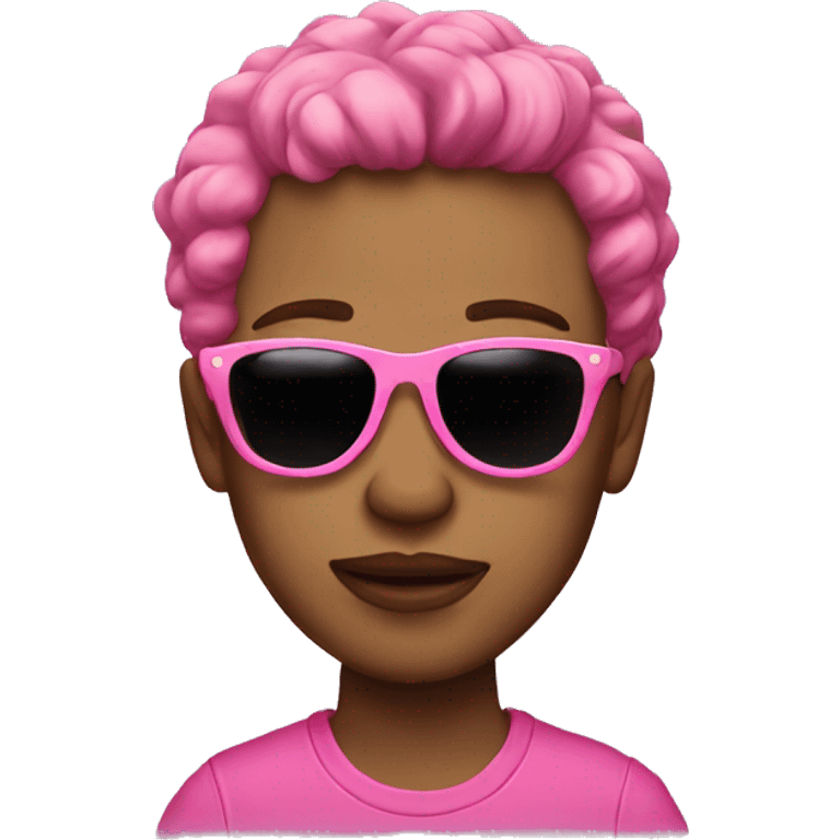 Pink cool emoji