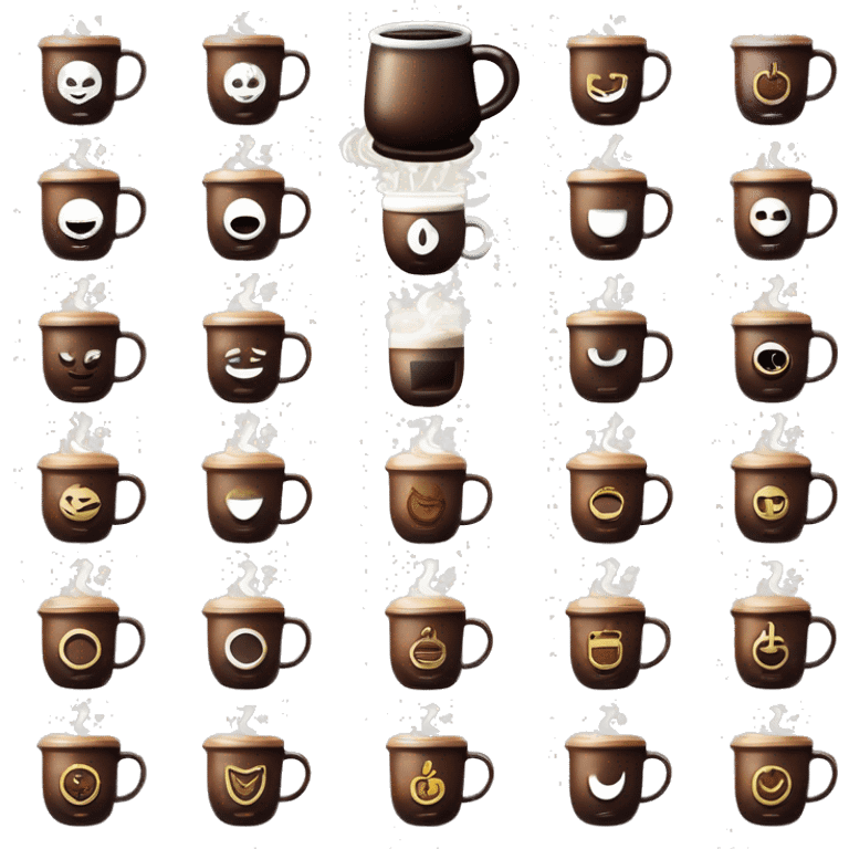 coffee cup emoji with magical potion inside emoji