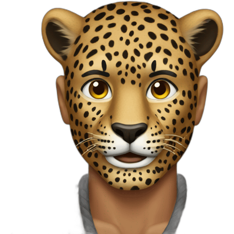 Leopard man emoji