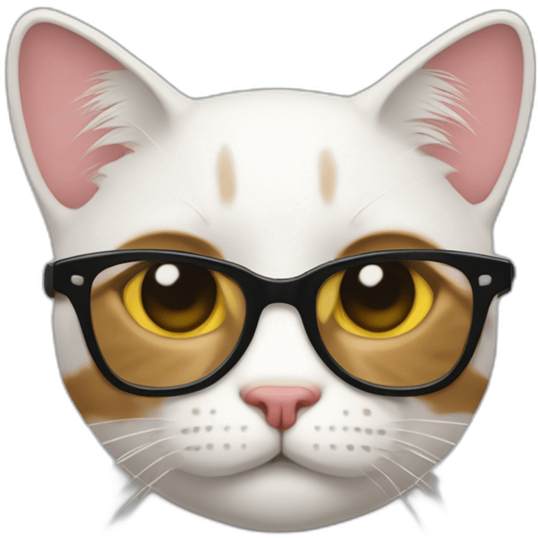 gato con gafas de rayas emoji