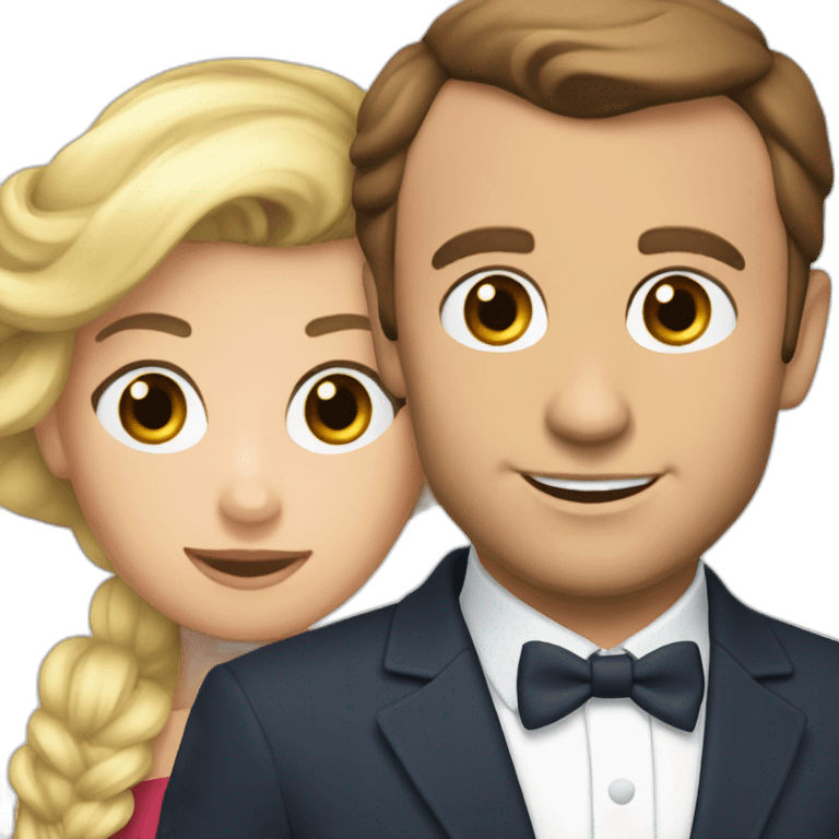 macron with cinderalla emoji