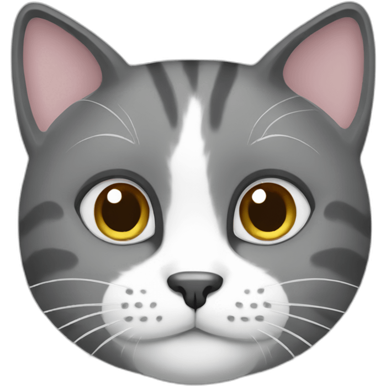 gray and white cat emoji