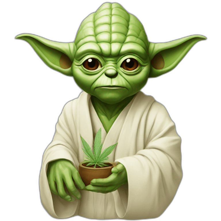 cannabis yoda emoji