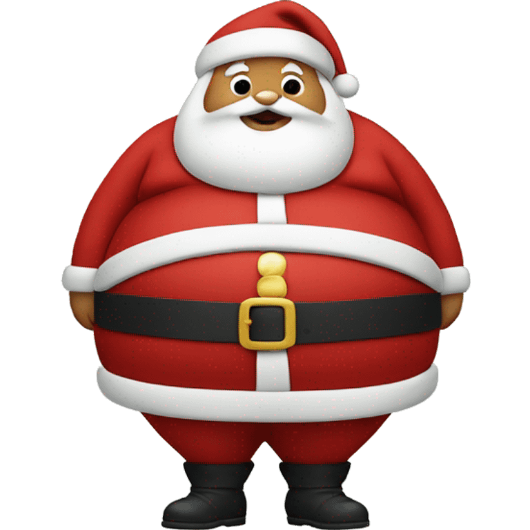 fat santa holding his belly emoji