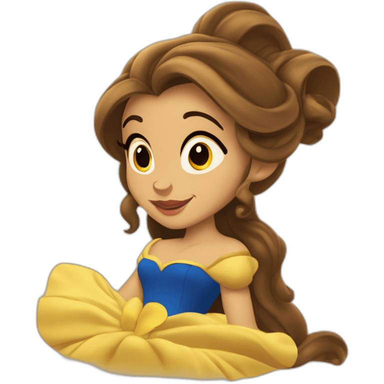 Persistence of Memory in the style of Disney’s Beauty and the Beast emoji