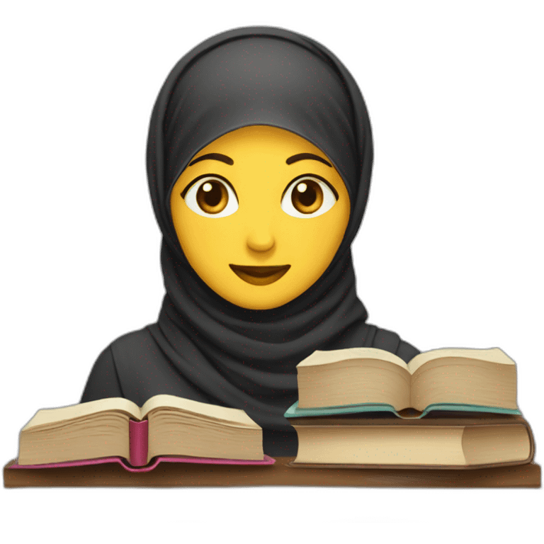 Books and hijabi emoji