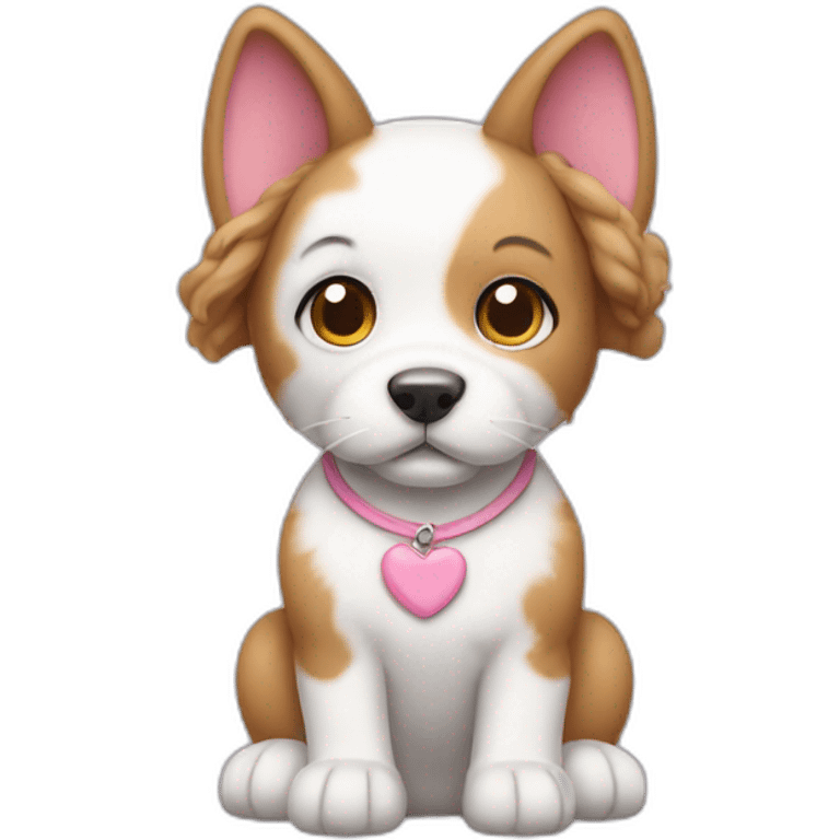 Hello kitty as a dog emoji