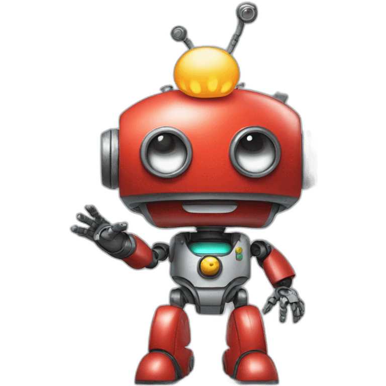 Robot in super mario costume emoji