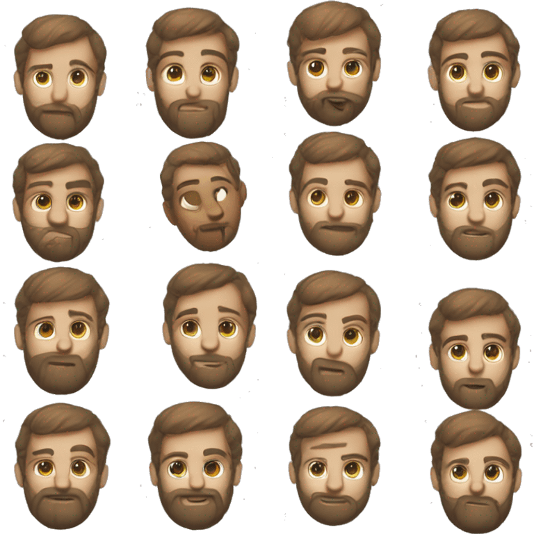 casual gaze of a bearded boy gay emoji