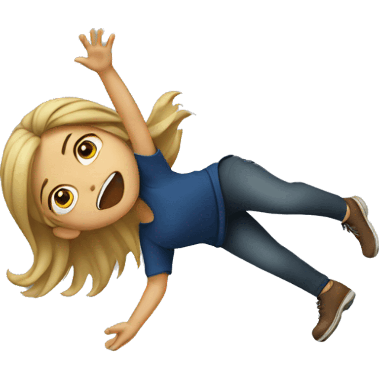 Girl falling emoji