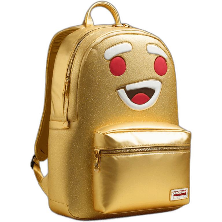 sprayground-golden-backpack emoji