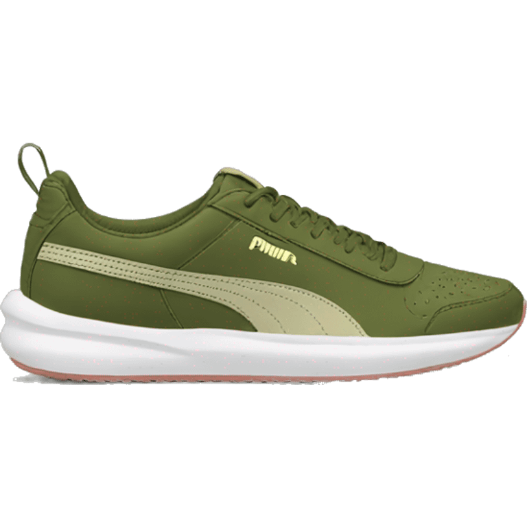 softfoam+ olive green puma shoes emoji