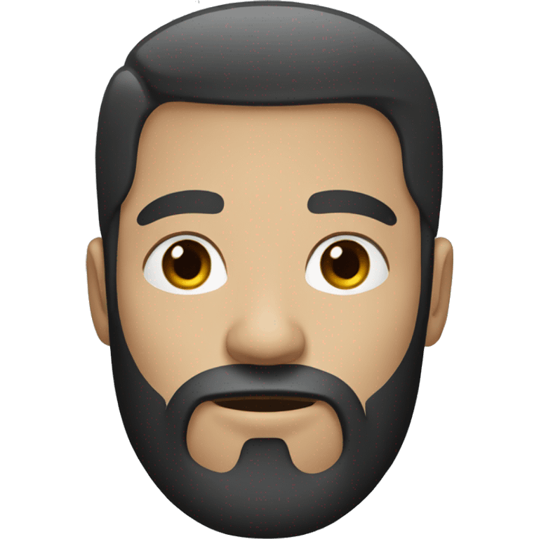 White man with black hair and beard emoji