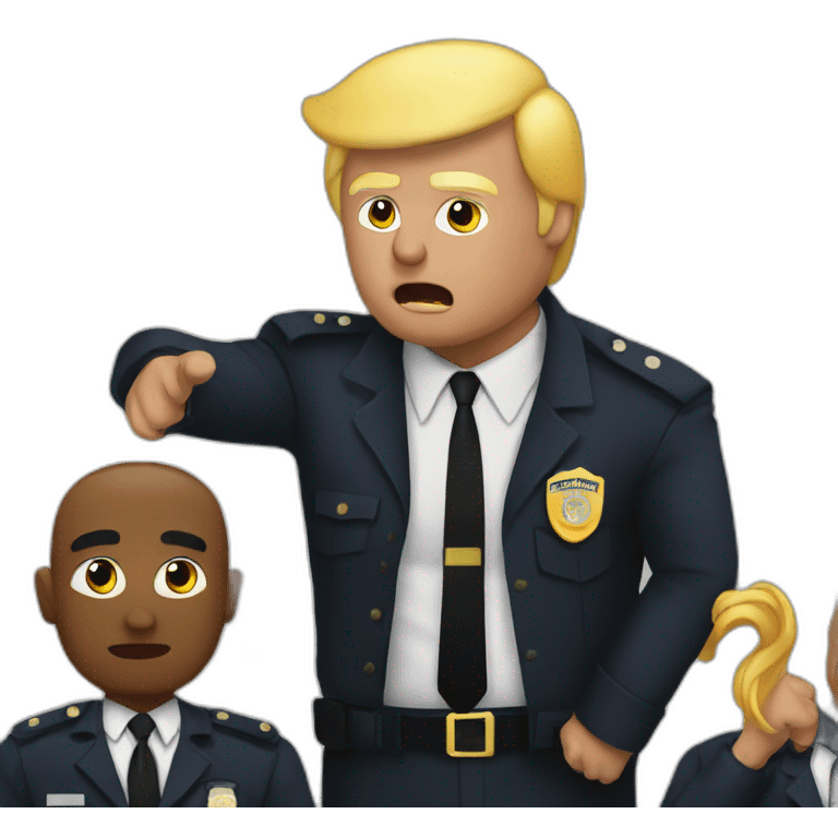 trump-getting-arrested emoji